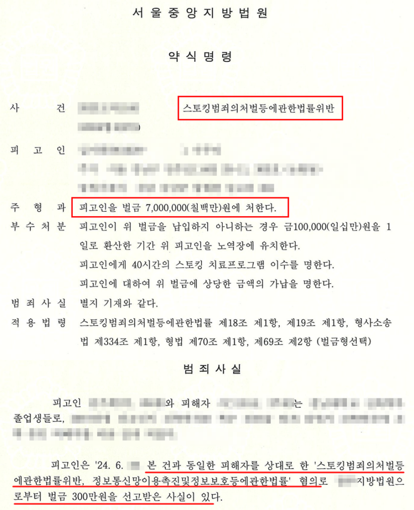 스토킹재범